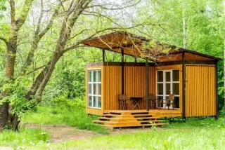 Глэмп Кэмп "Лес Река" — Республика Марий Эл: фото объекта размещения